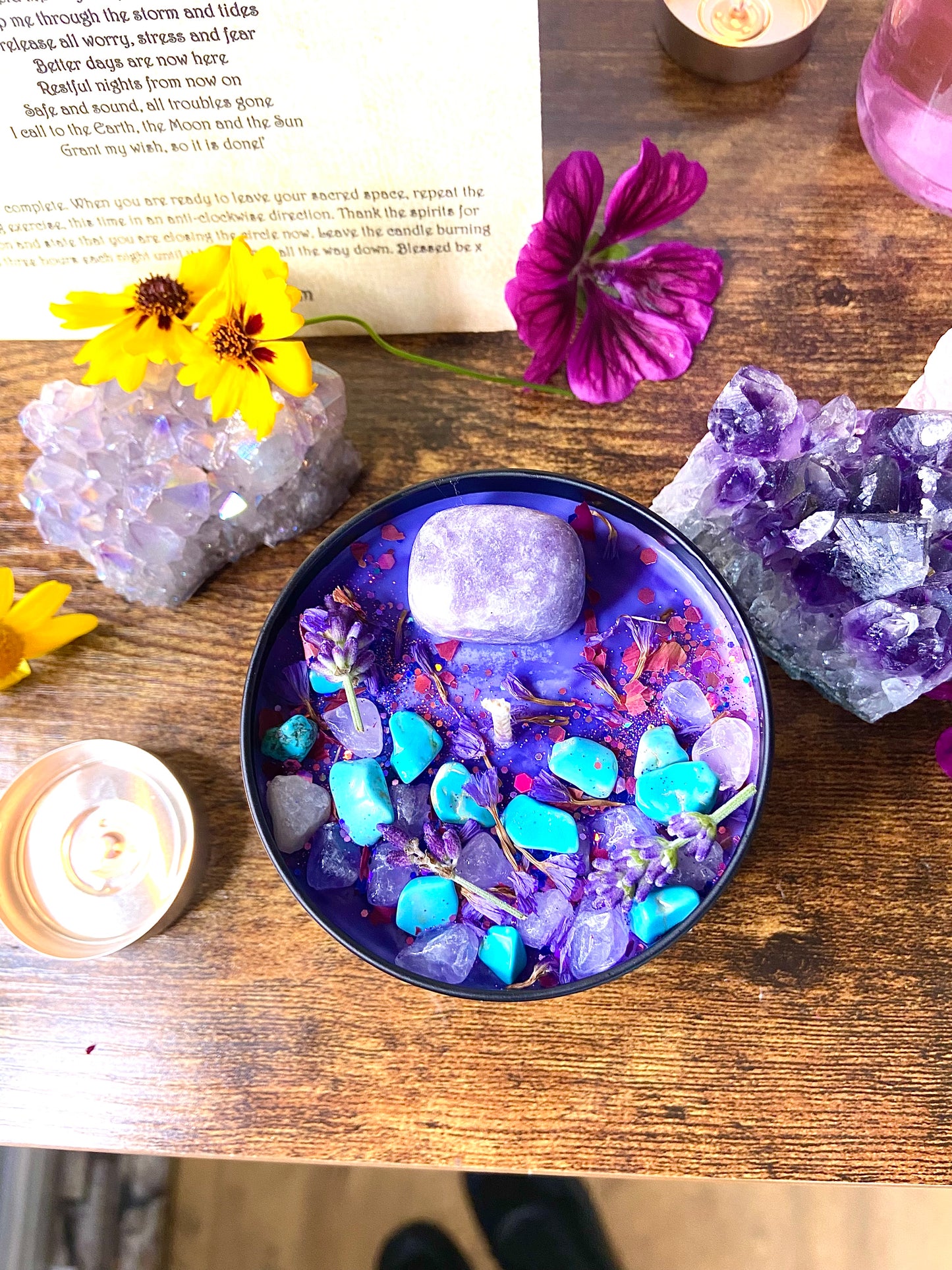 Deep Sleep & Stress Relief Spell Candle