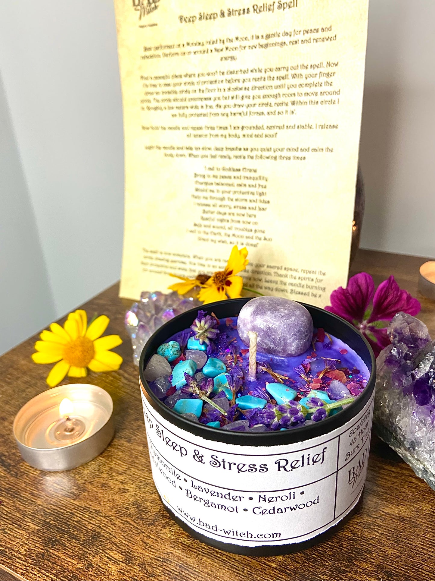 Deep Sleep & Stress Relief Spell Candle