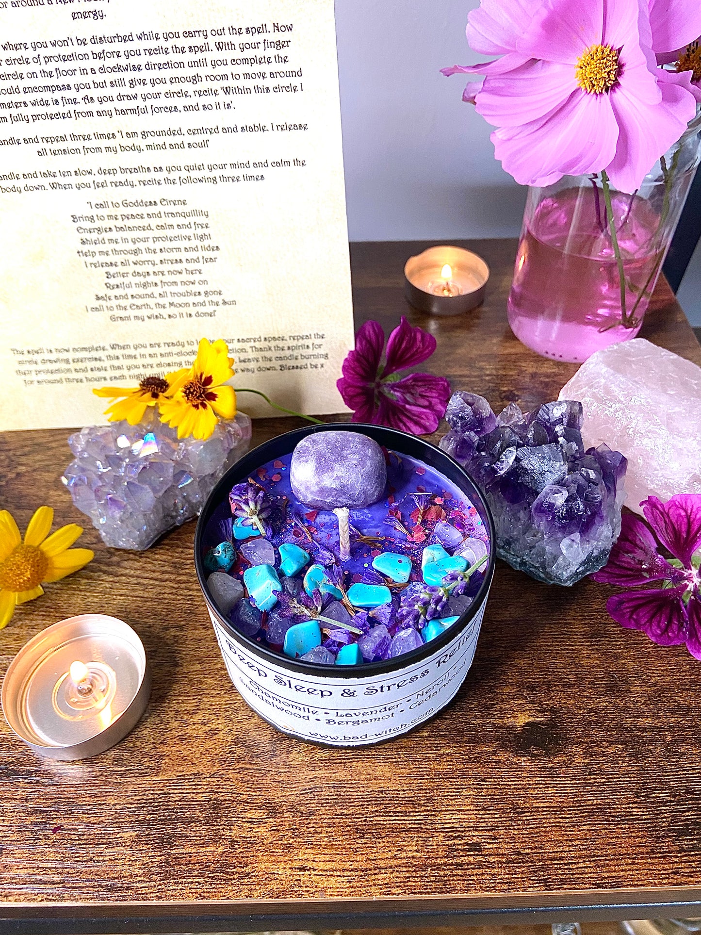 Deep Sleep & Stress Relief Spell Candle