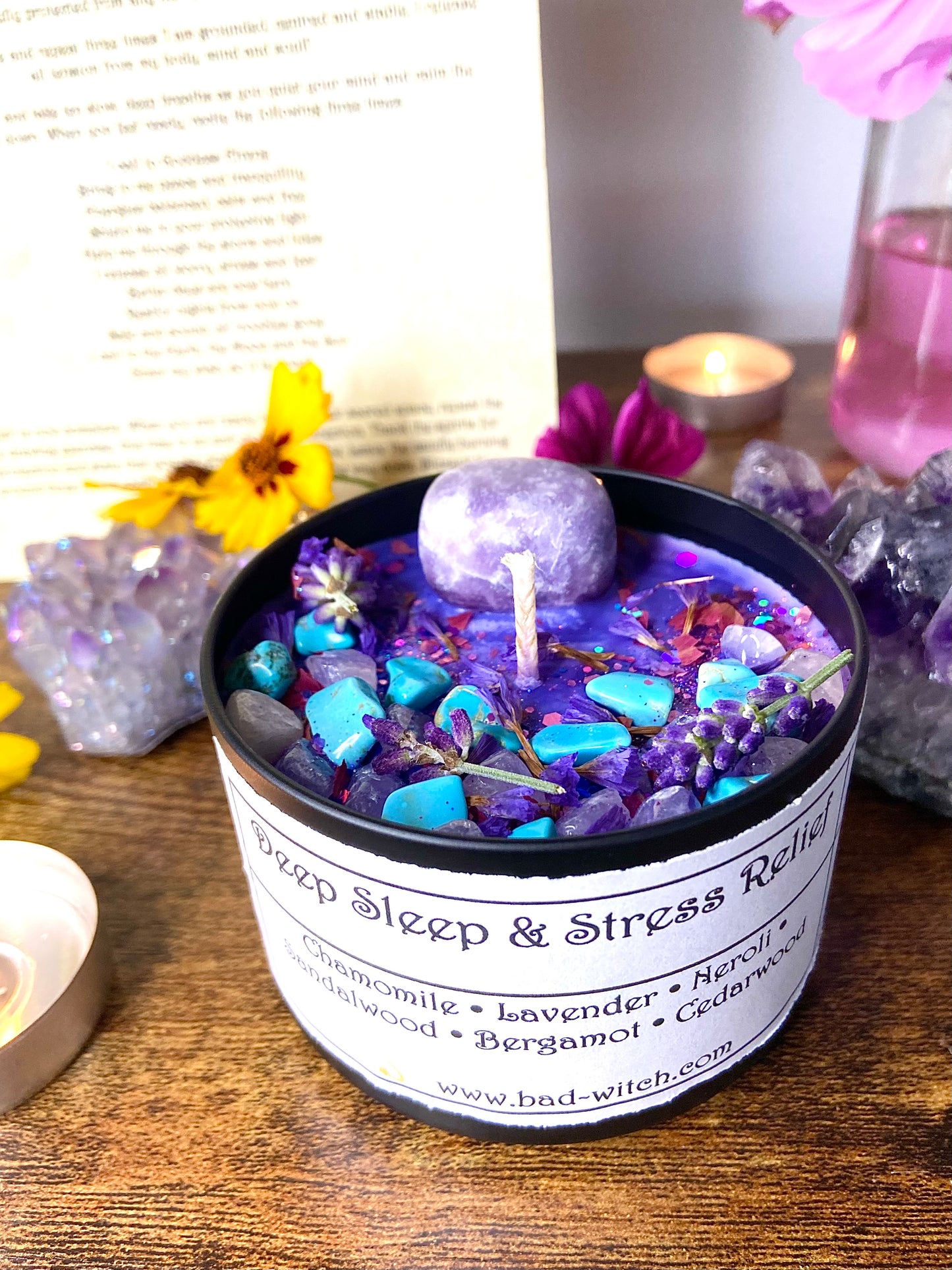 Deep Sleep & Stress Relief Spell Candle