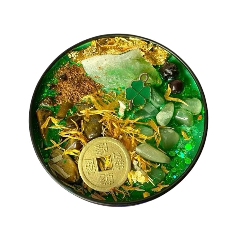 Manifest Money, Luck & Abundance Spell Candle