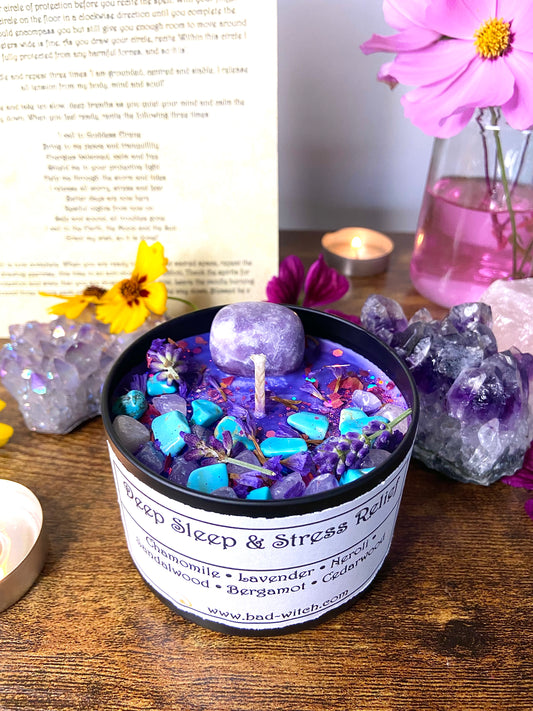 Deep Sleep & Stress Relief Spell Candle