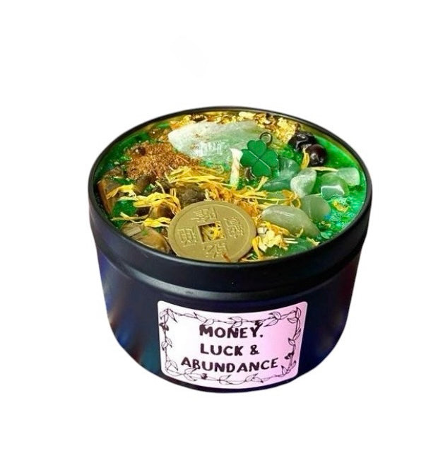 Manifest Money, Luck & Abundance Spell Candle