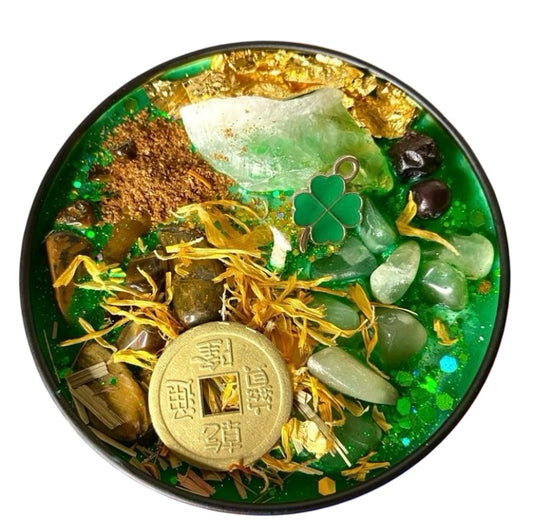 Manifest Money, Luck & Abundance Spell Candle